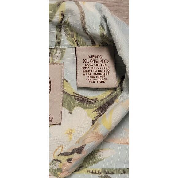 The Original Panama Jack Men's Blue Floral Short Sleeve Button Up Size XL - Picture 8 of 13